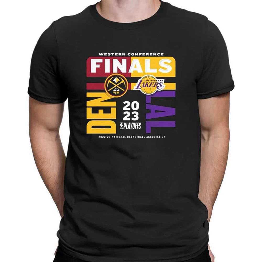 Nba 2023 Western Conference Finals Match Up Denver Nuggets Vs Los Angeles Lakers T-shirt For Men Women
