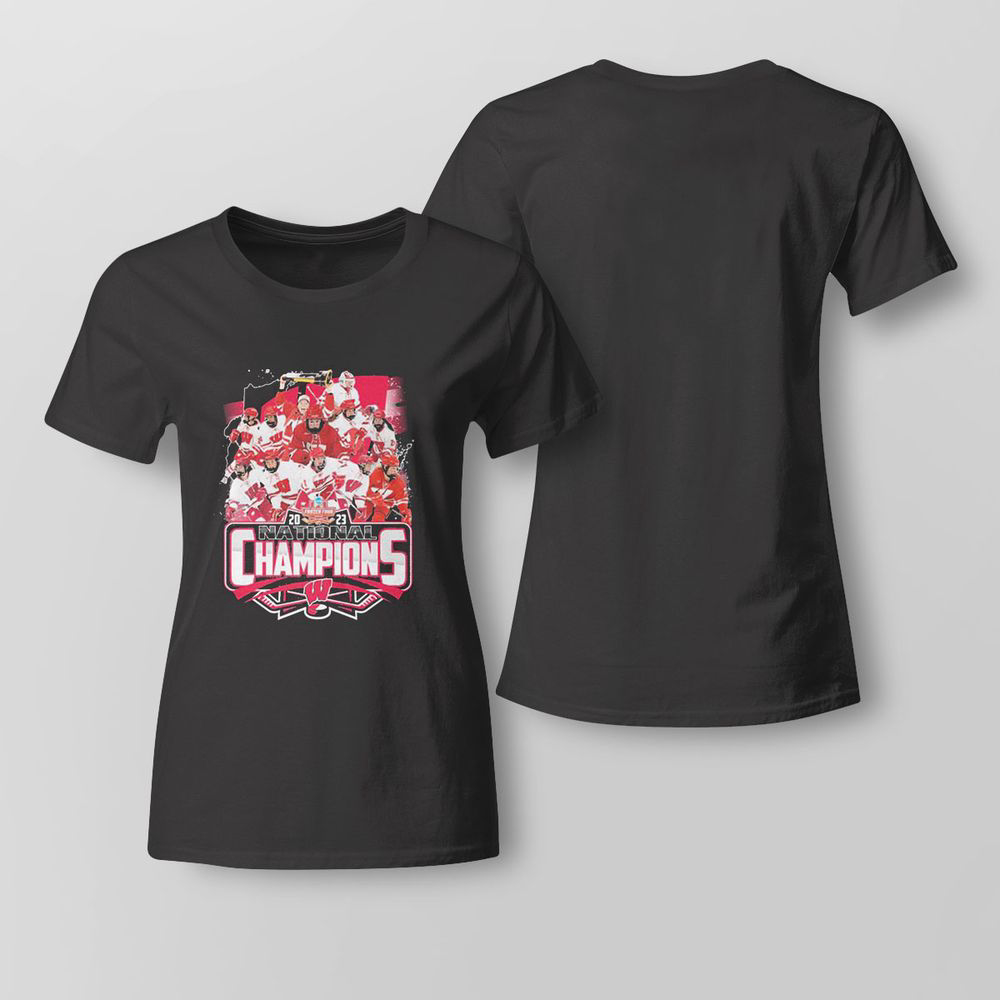 Ncaa Frozen Four 2023 National Champions Wisconsin Badgers T-shirt For Fans