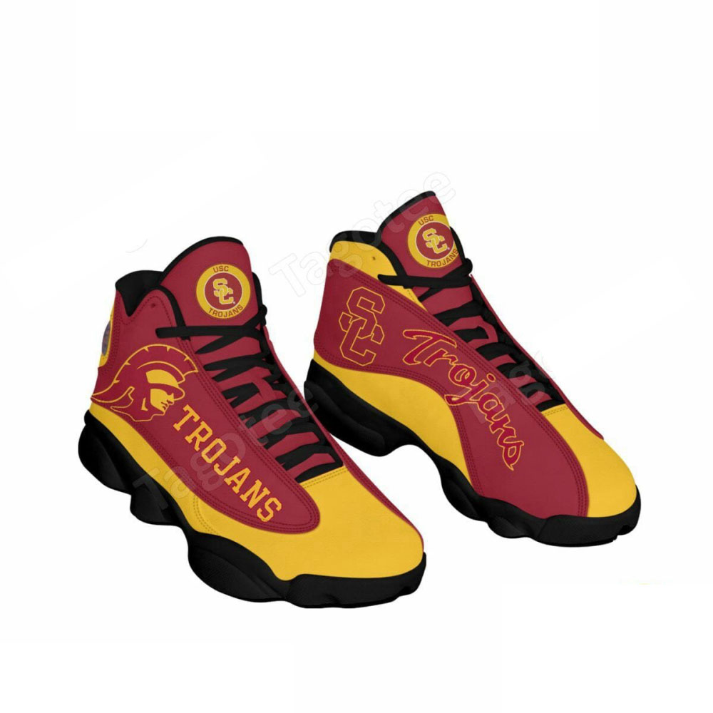 NCAA USC Trojans Gold Cardinal Air Jordan 13 Shoes, Best Gift For Men And Women