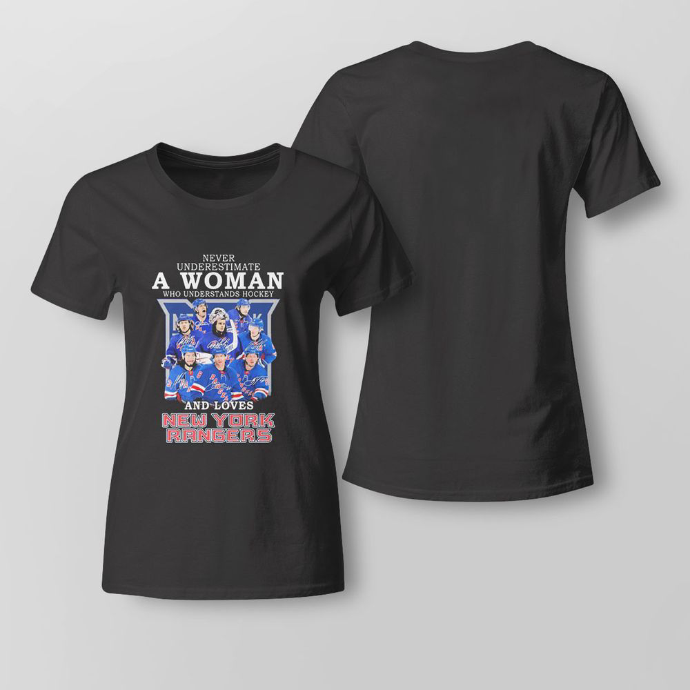 Never Underestimate A Woman Who Understands Hockey And Love New York Rangers 2023 T-shirt For Fans