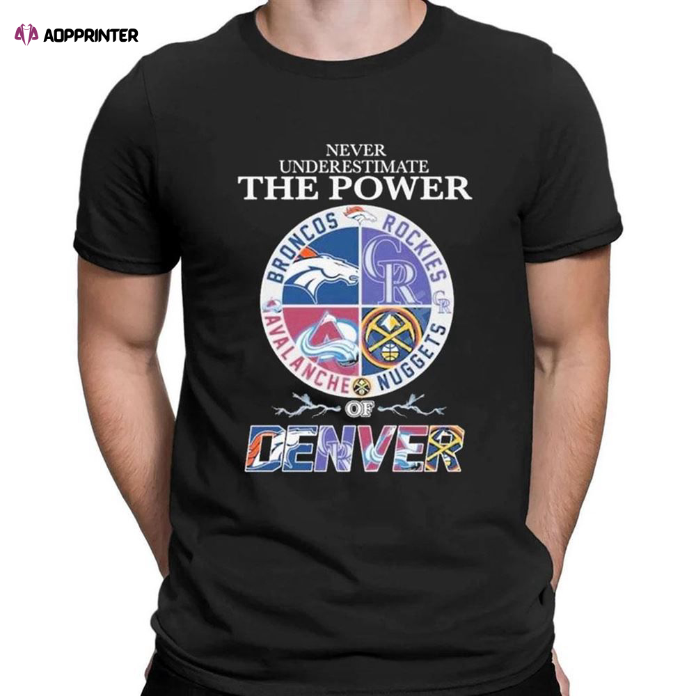 Never Underestimate The Power Of Denver Sports Teams T-shirt For Men Women