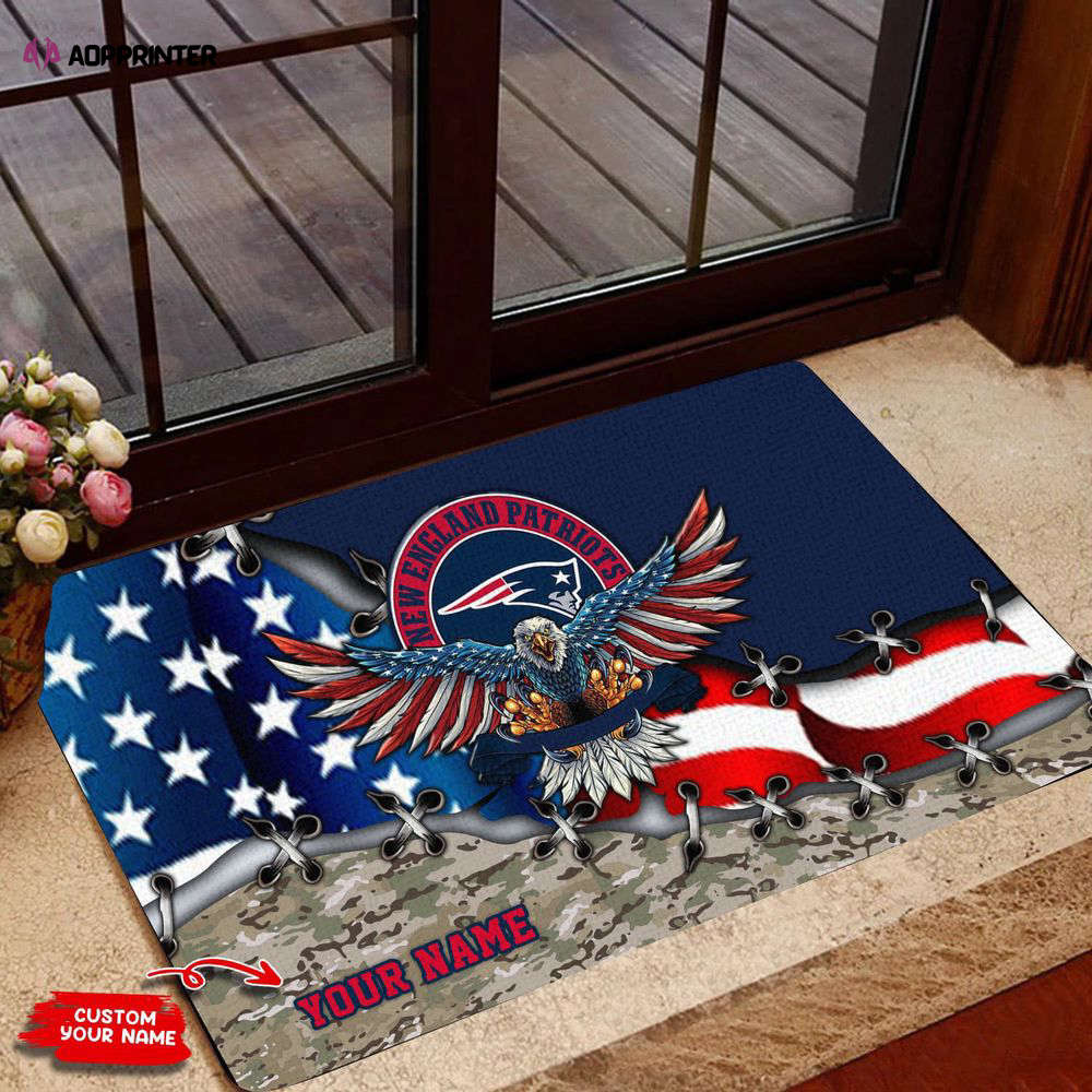 New England Patriots Personalized  Doormat, Best Gift For Home Decor