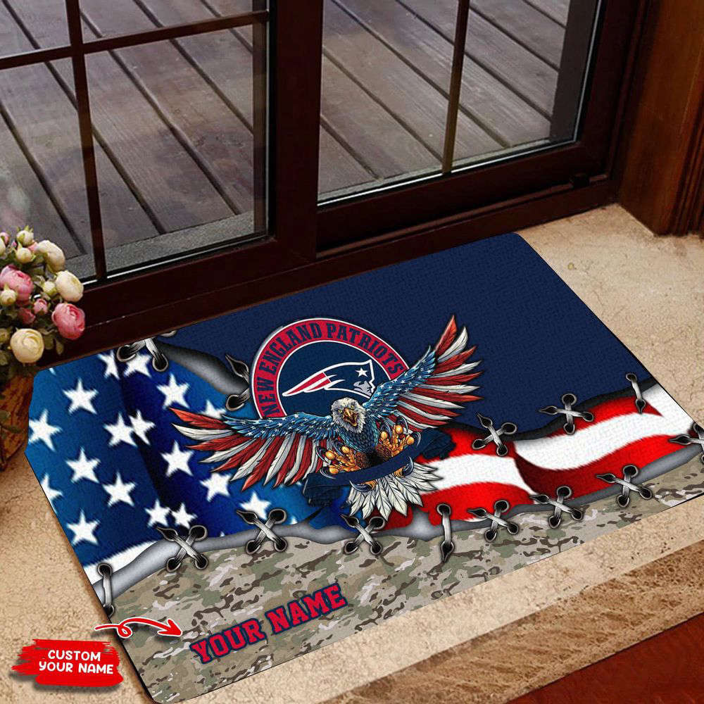 New England Patriots Personalized  Doormat, Best Gift For Home Decor