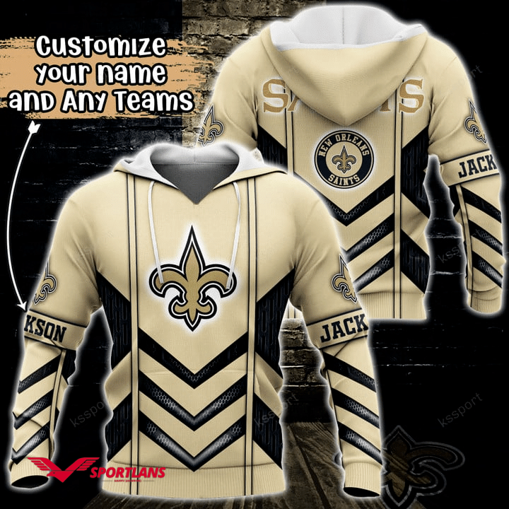 New Orleans Saints NFL Custom Name 3D Hoodie, Best Gift For Men And Women