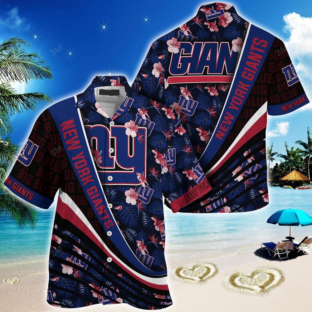 New York Giants NFL-Summer Hawaii Shirt With Tropical Flower Pattern For Men Women