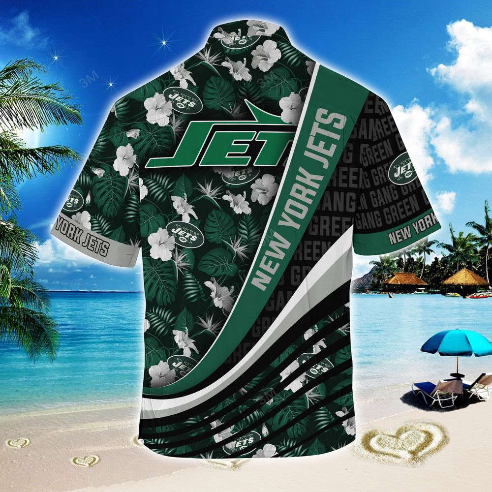 New York Jets NFL-Summer Hawaii Shirt With Tropical Flower Pattern  For Men And Women