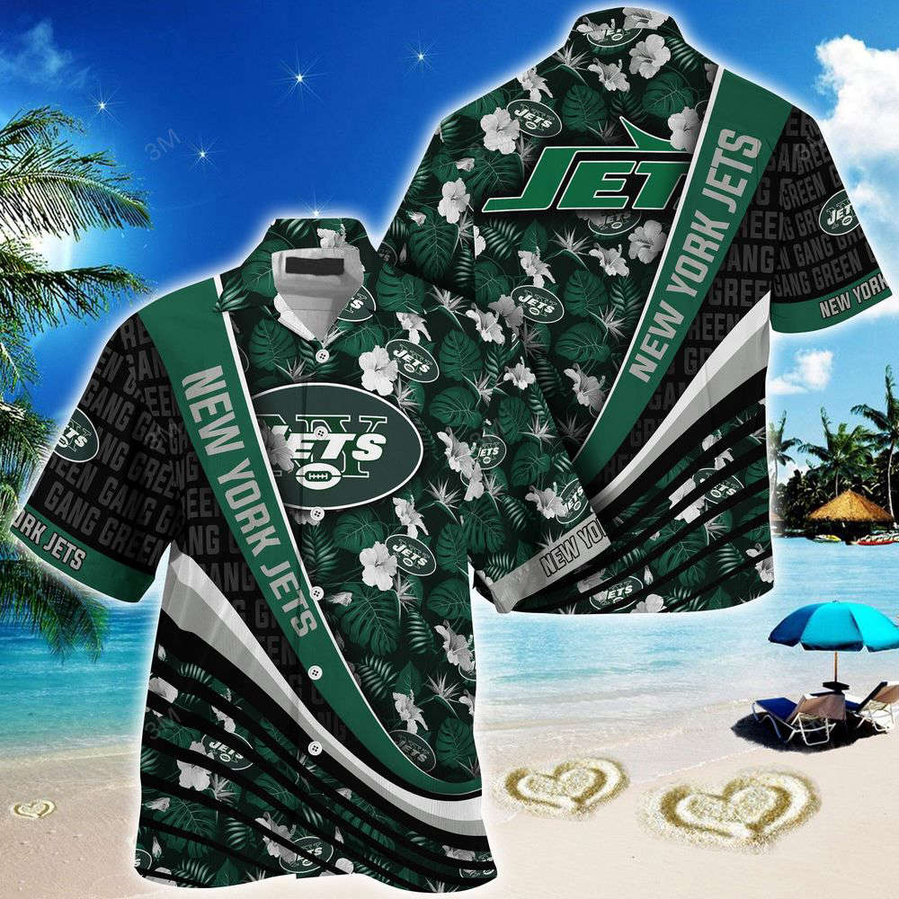 New York Jets NFL-Summer Hawaii Shirt With Tropical Flower Pattern  For Men And Women