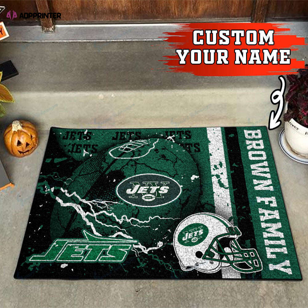 New York Jets Personalized Doormat, Gift For Home Decor