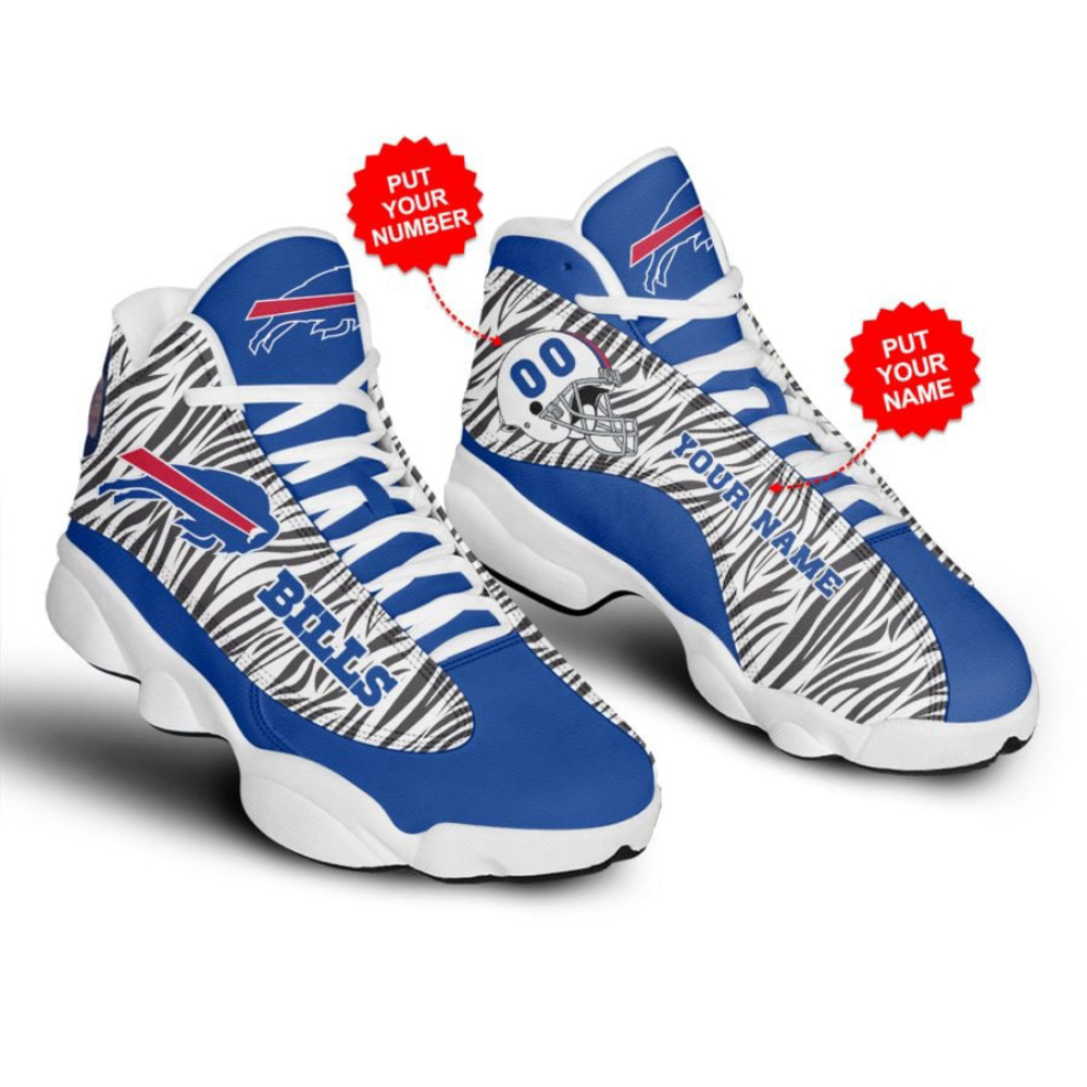 NFL Buffalo Bills Custom Name Number Air Jordan 13 Shoes For Men Women