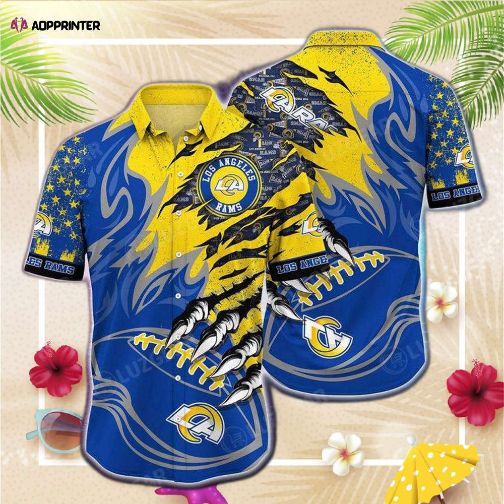 NFL Los Angeles Rams Style Vintage Summber Beach Hawaiian Shirt Aloha Shirt