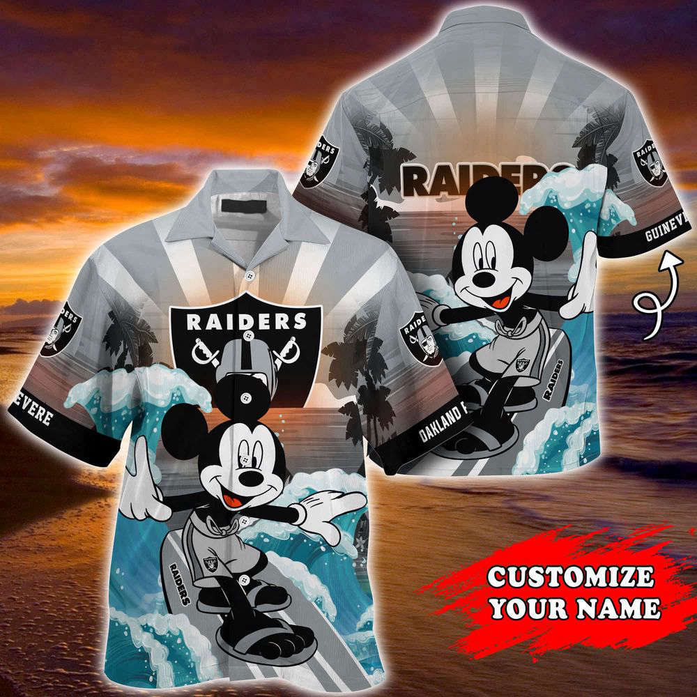 Oakland Raiders NFL-Summer Customized Hawaii Shirt For Sports Fans