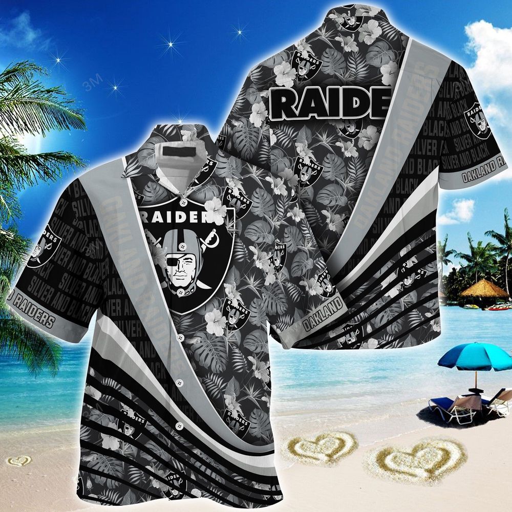 Oakland Raiders NFL-Summer Hawaii Shirt With Tropical Flower Pattern For Men And Women