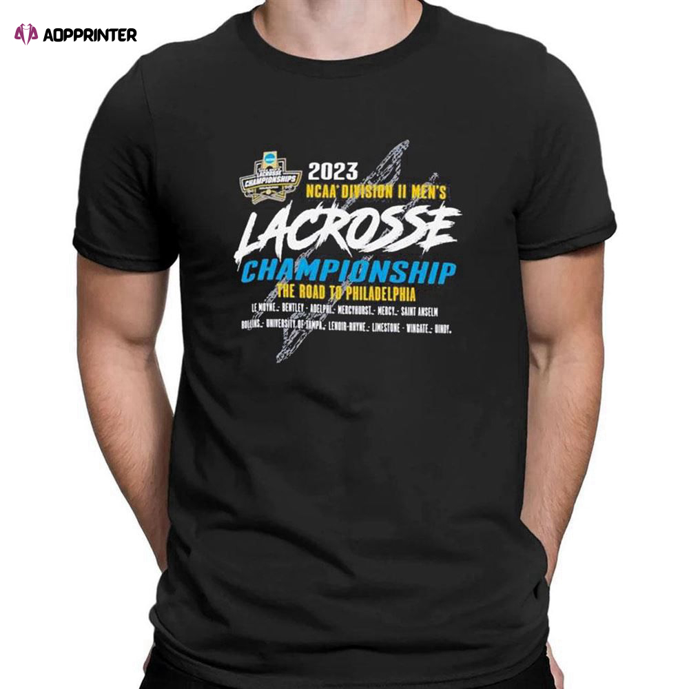 Official Mens D2 Lacrosse Championship T-shirt For Men Women