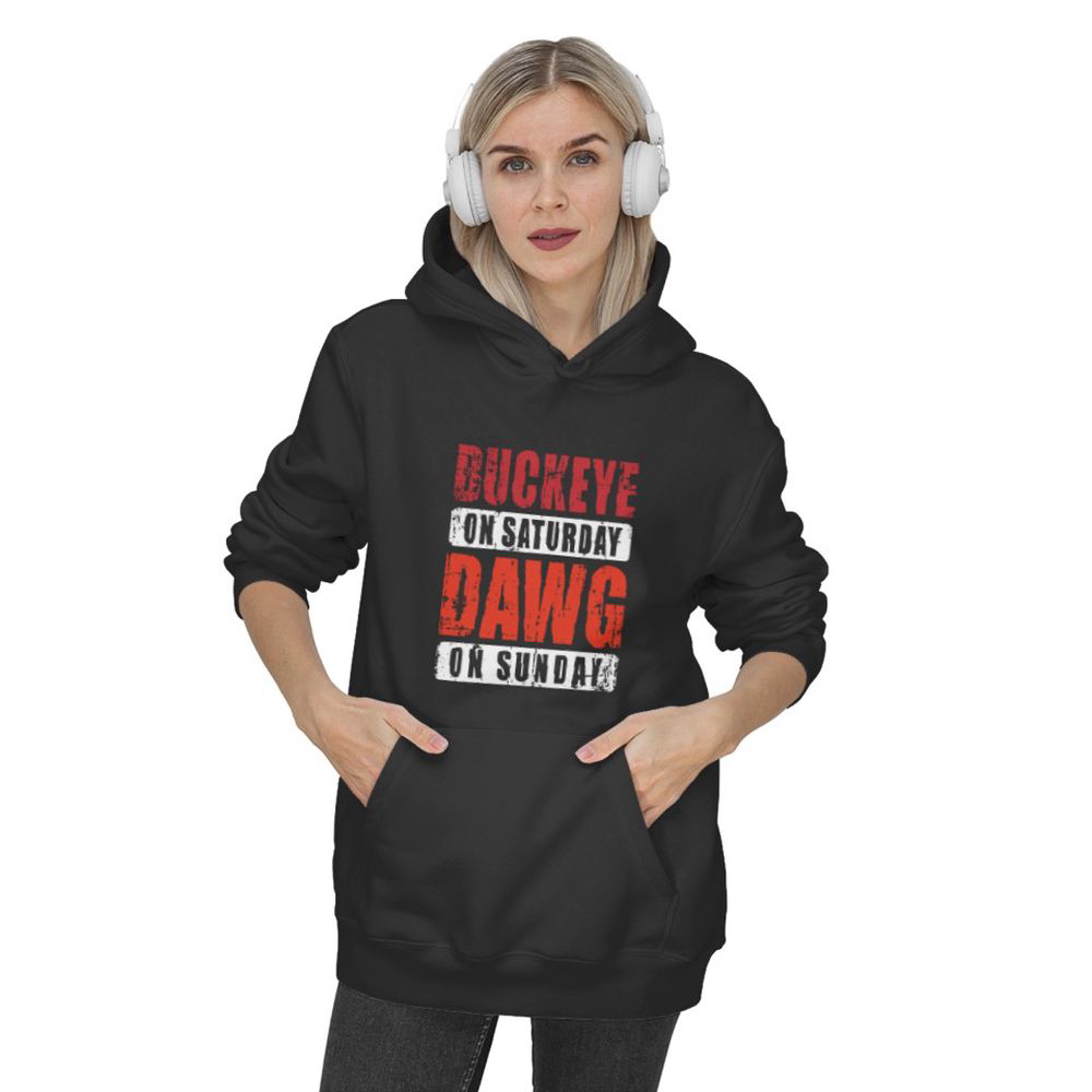 Ohio State Buckeyes Saturday Cleveland Browns Dawg Sunday Hoodie, Gift For Men And Women