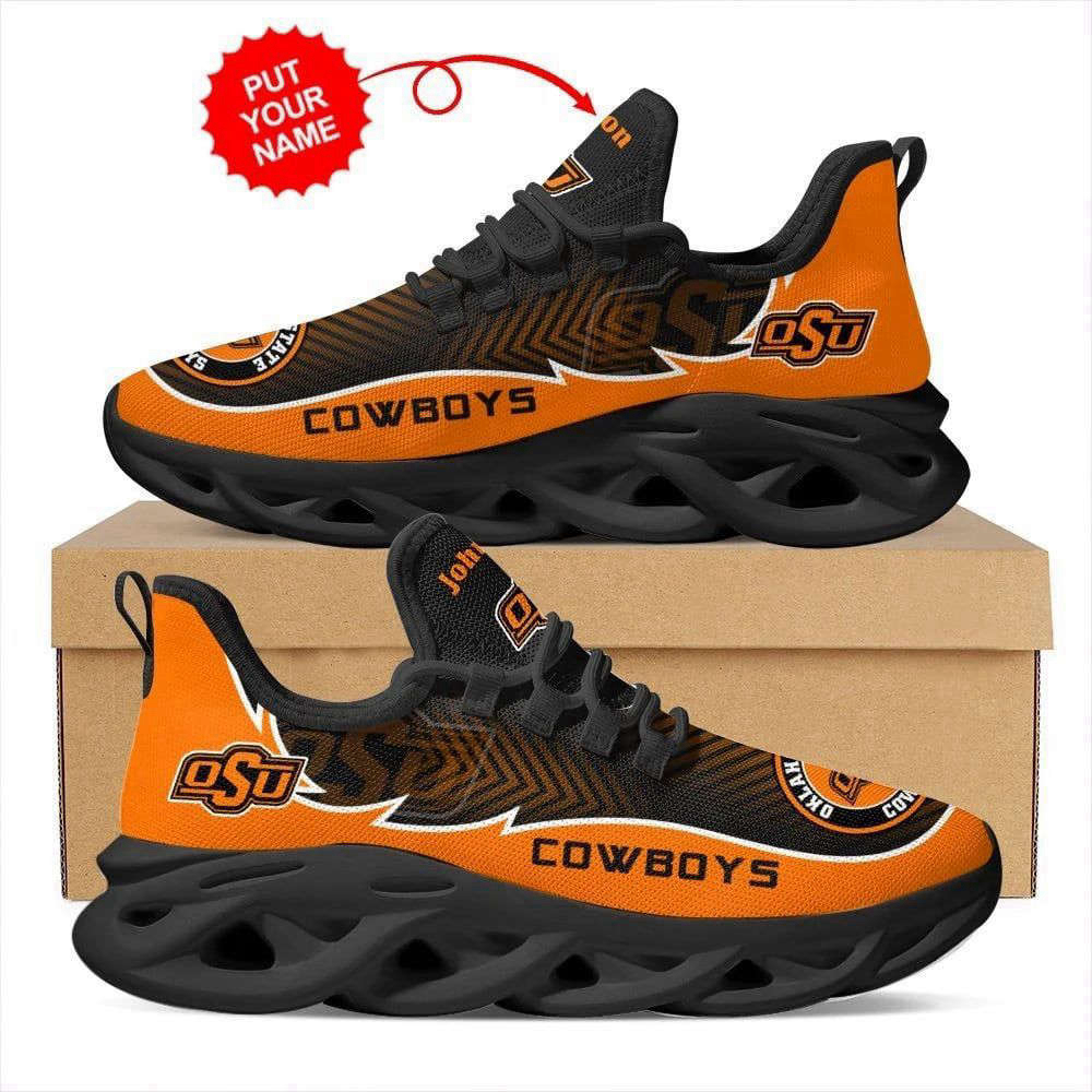 Oklahoma State Cowboys Custom Name Personalized Max Soul Shoes For Men Women