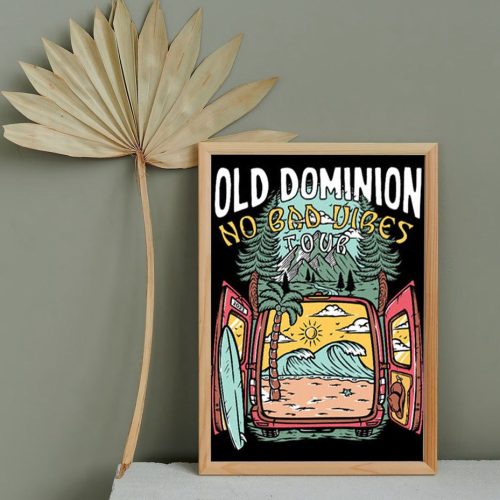 Old Dominion No Bad Vibes Tour 2023 Poster  Old Dominion Band Poster – Gift For Home Decoration