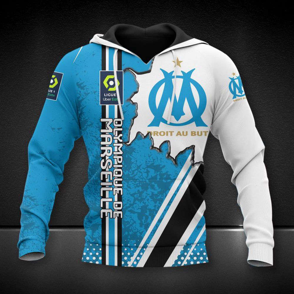 Olympique de Marseille Printing  Hoodie, Gift For Men And Women