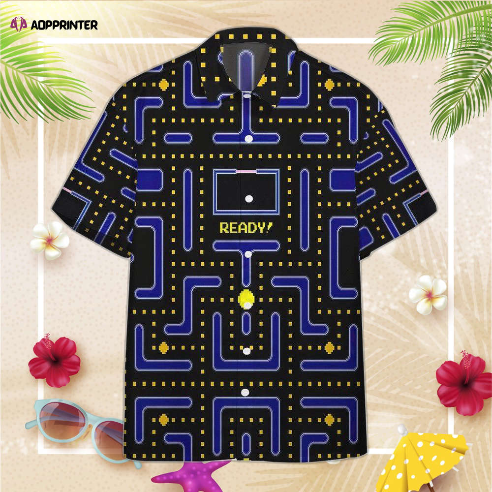 Pacman Gameplay Custom Hawaiian Shirt, Gift For Men And Women