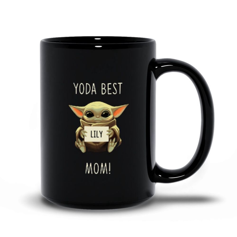 Personalized Baby Yoda Best Mom Mug, Star Wars Fan Gift By Giftaholic