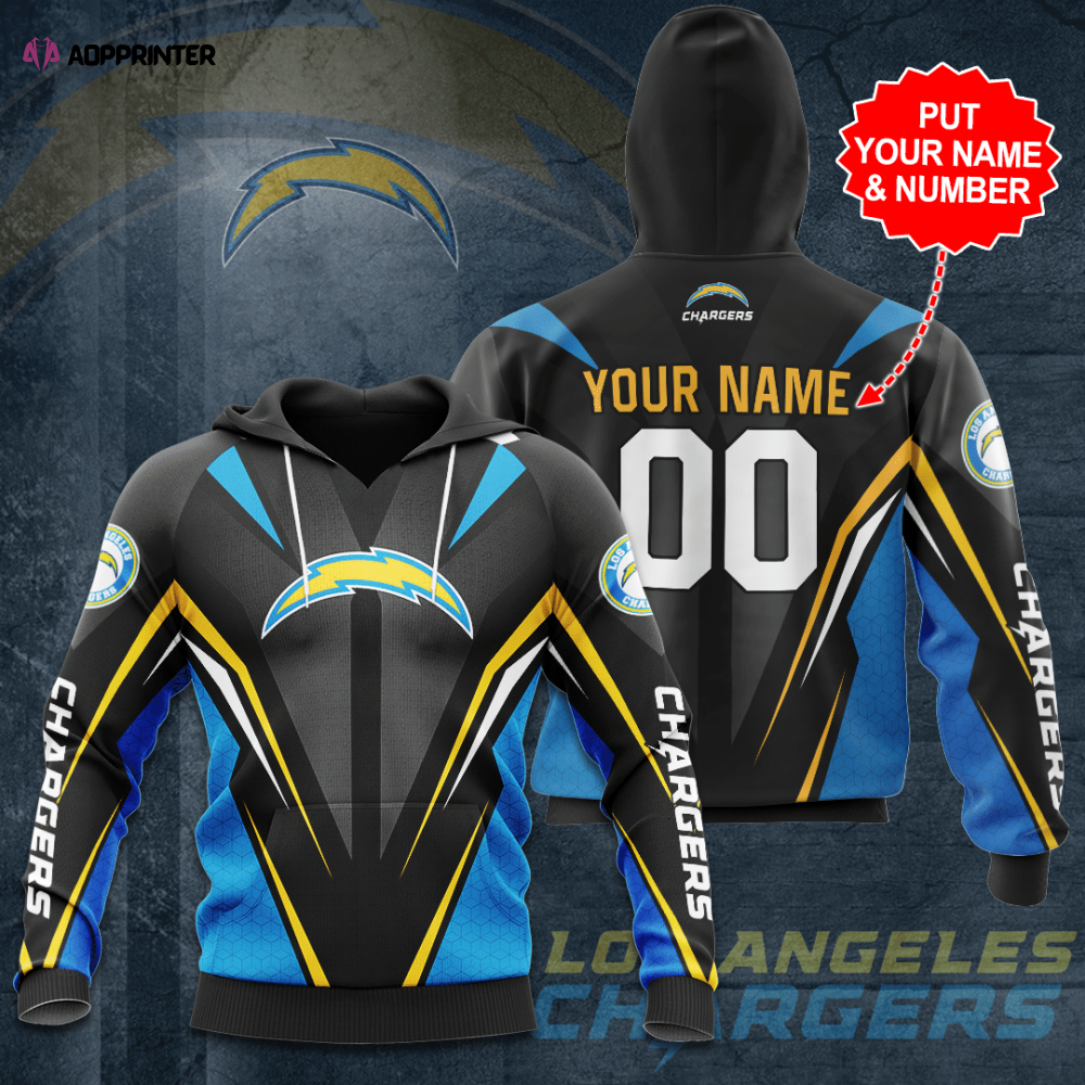 Personalized Los Angeles Chargers 3D Hoodie, Gift For Men And Women