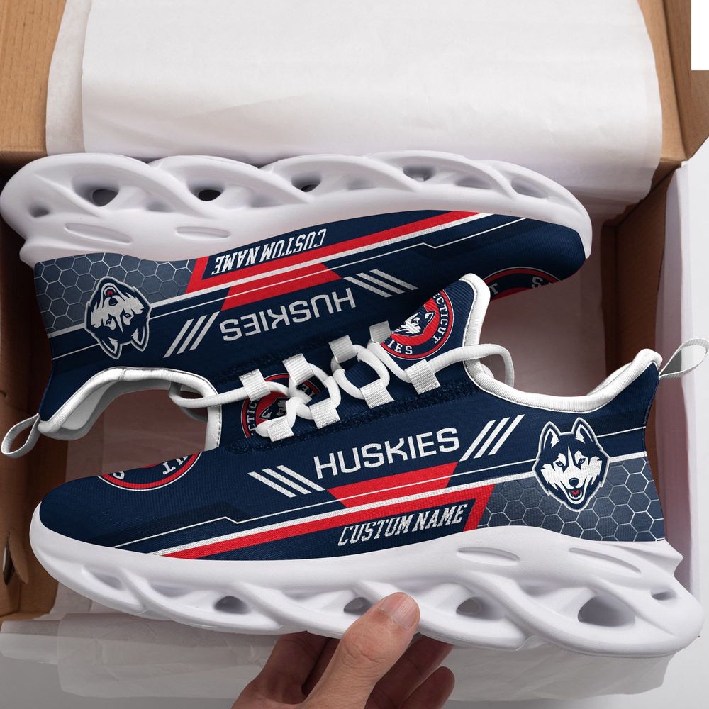Personalized Name Connecticut Huskies Max Soul Sneakers Running Sports Shoes For Men Women