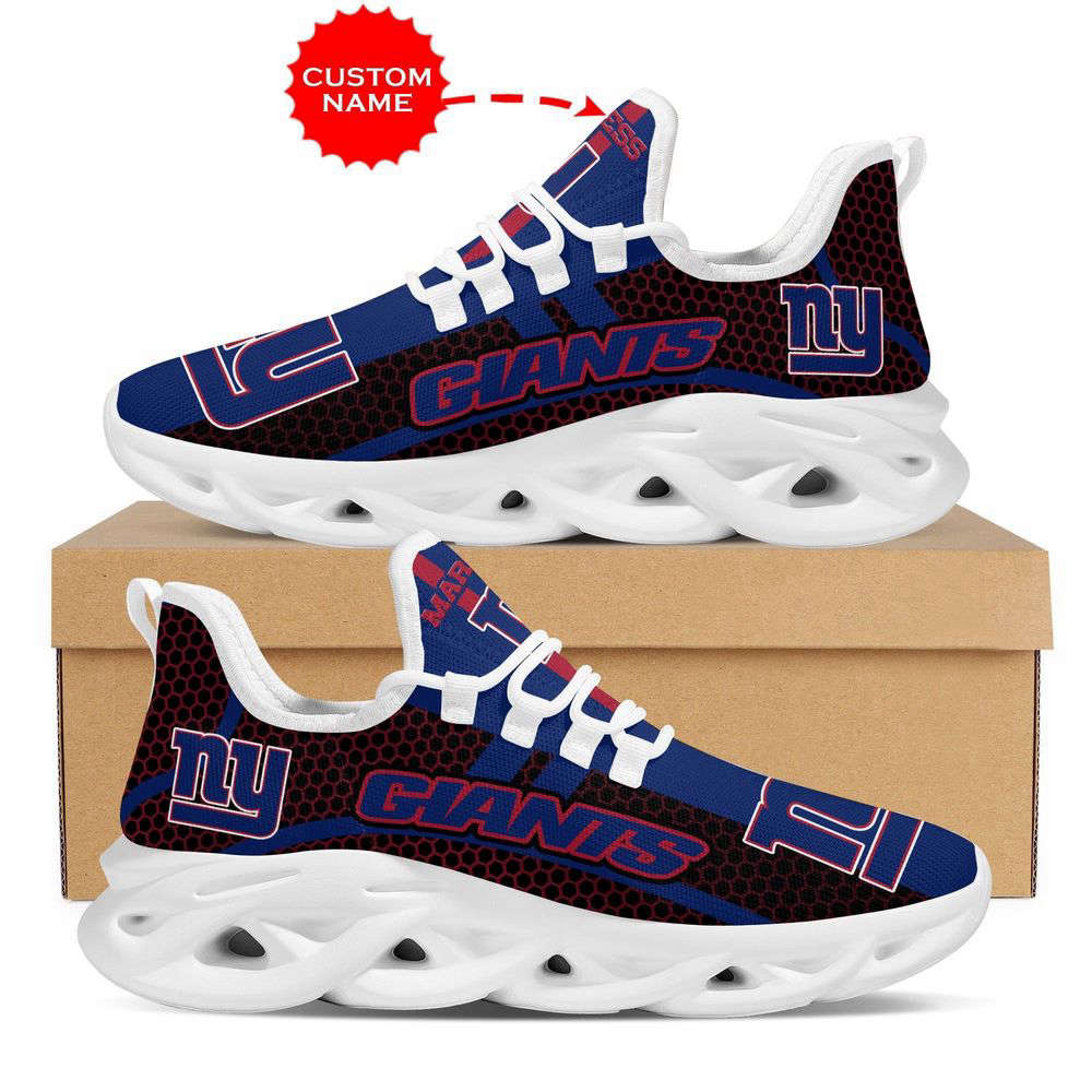 Personalized Name New York Giants Shoes Max Soul Luxury NFL For Men Women