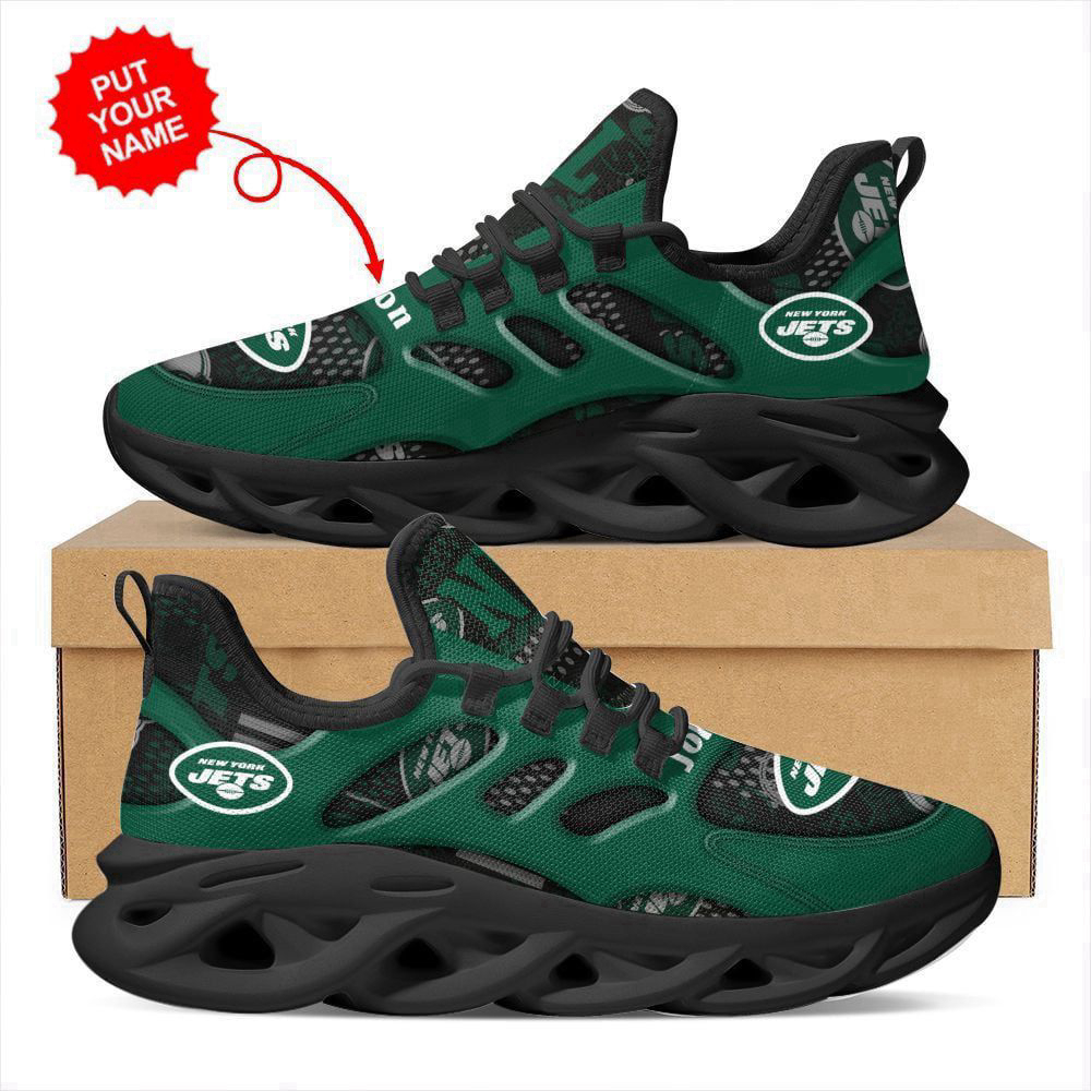 Personalized Name New York Jets Max Soul Sneakers Running Sports Shoes For Men Women