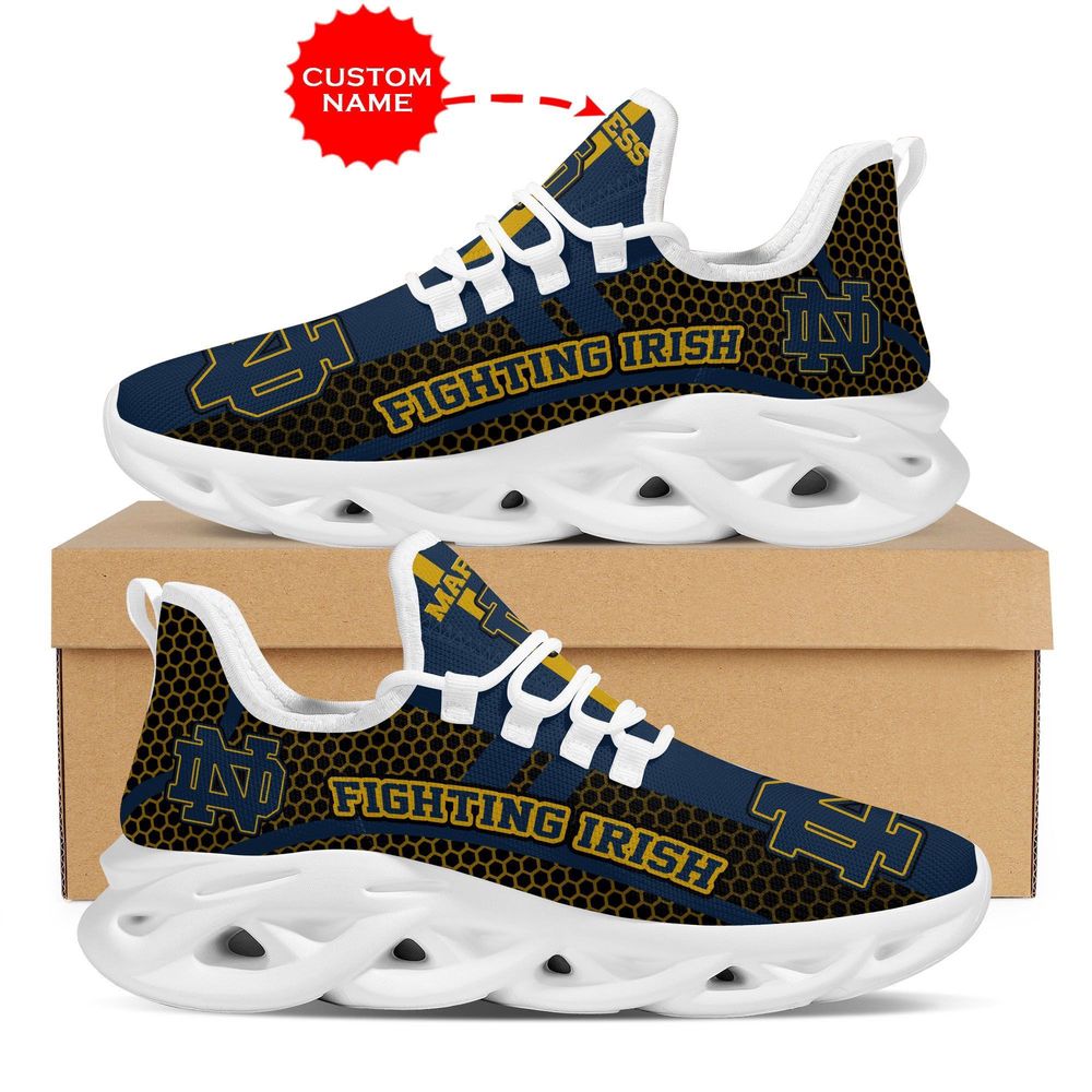 Personalized Name Notre Dame Fighting Irish Shoes Max Soul Luxury Ncaa1 For Men Women