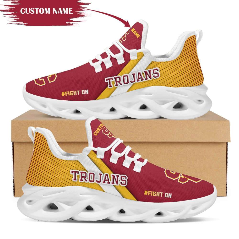 Personalized Name Usc Trojans Max Soul Sneakers Running Sports Shoes For Men Women