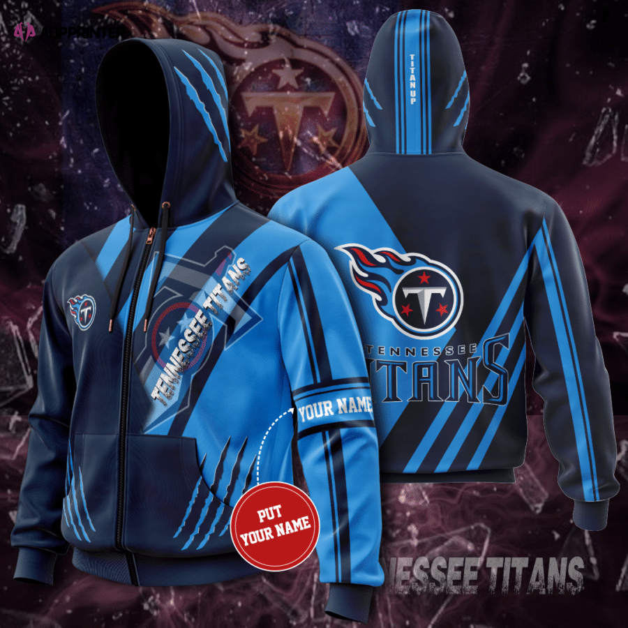 Personalized Tennessee Titans Zip-Up Hoodie, Gift For Men And Women
