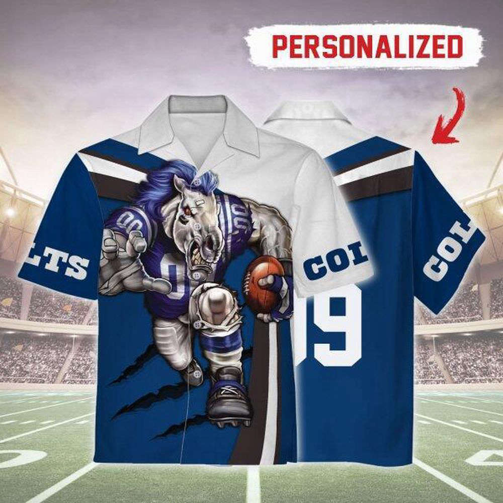 Personalized Unisex Hawaiian Shirt Indianapolis Colts Football Team 3D Apparel For Men Women