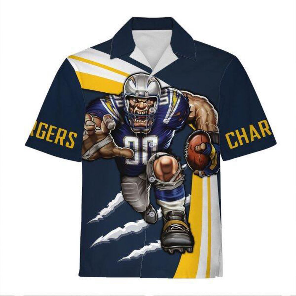 Personalized Unisex Hawaiian Shirt Los Angeles Chargers Football Team 3D Apparel For Men Women