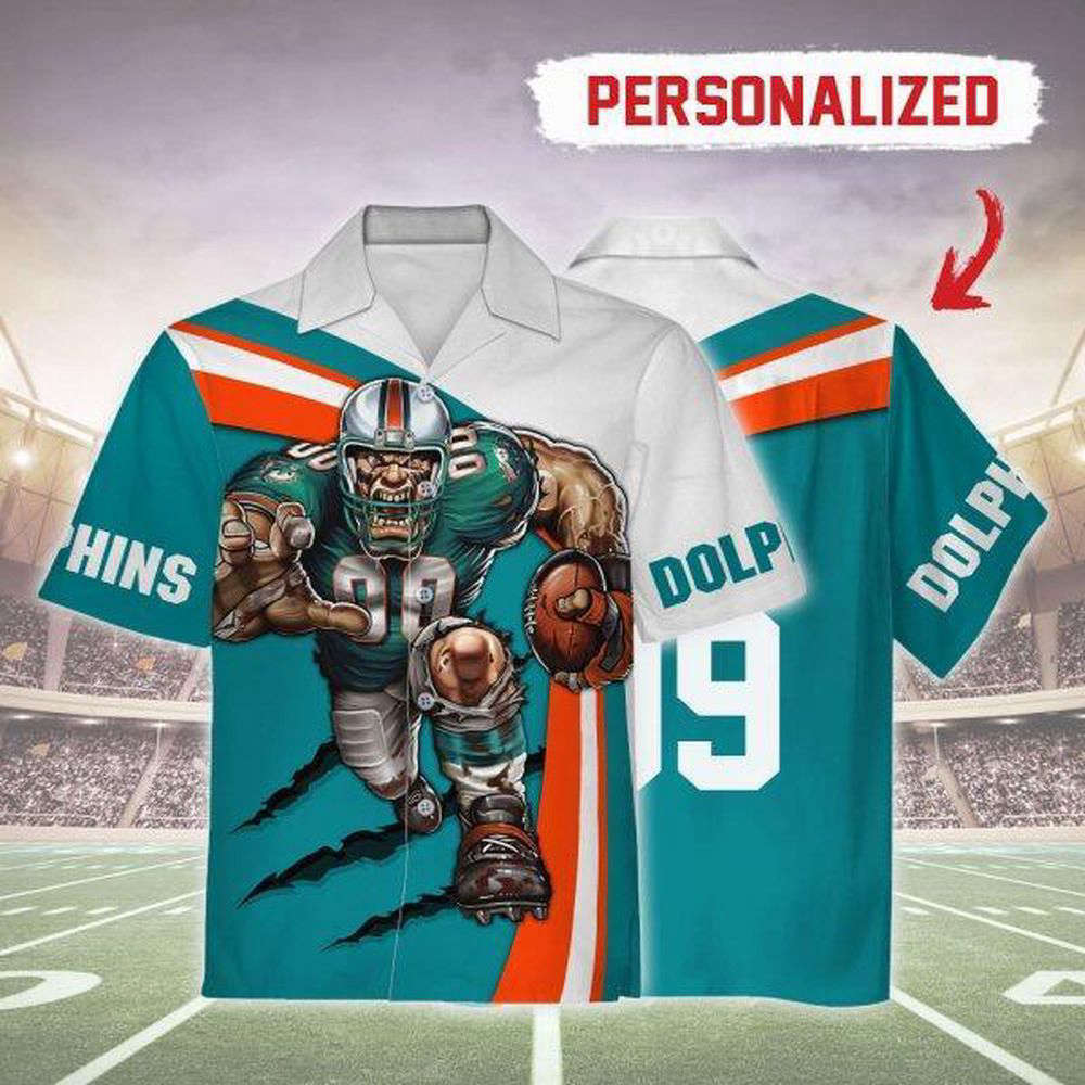 Personalized Unisex Hawaiian Shirt Miami Dolphins Football Team 3D Apparel For Men Women