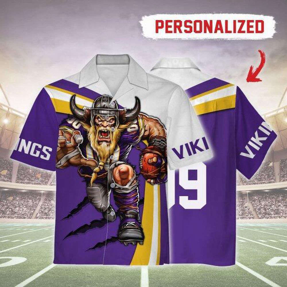 Personalized Unisex Hawaiian Shirt Minnesota Vikings Football Team 3D Apparel For Men Women