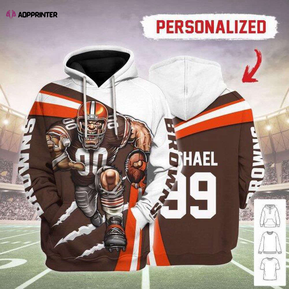 Personalized Unisex Tracksuit Hoodie, Best Gift For Men And Womens Cleveland Browns Football Team 3D Apparel