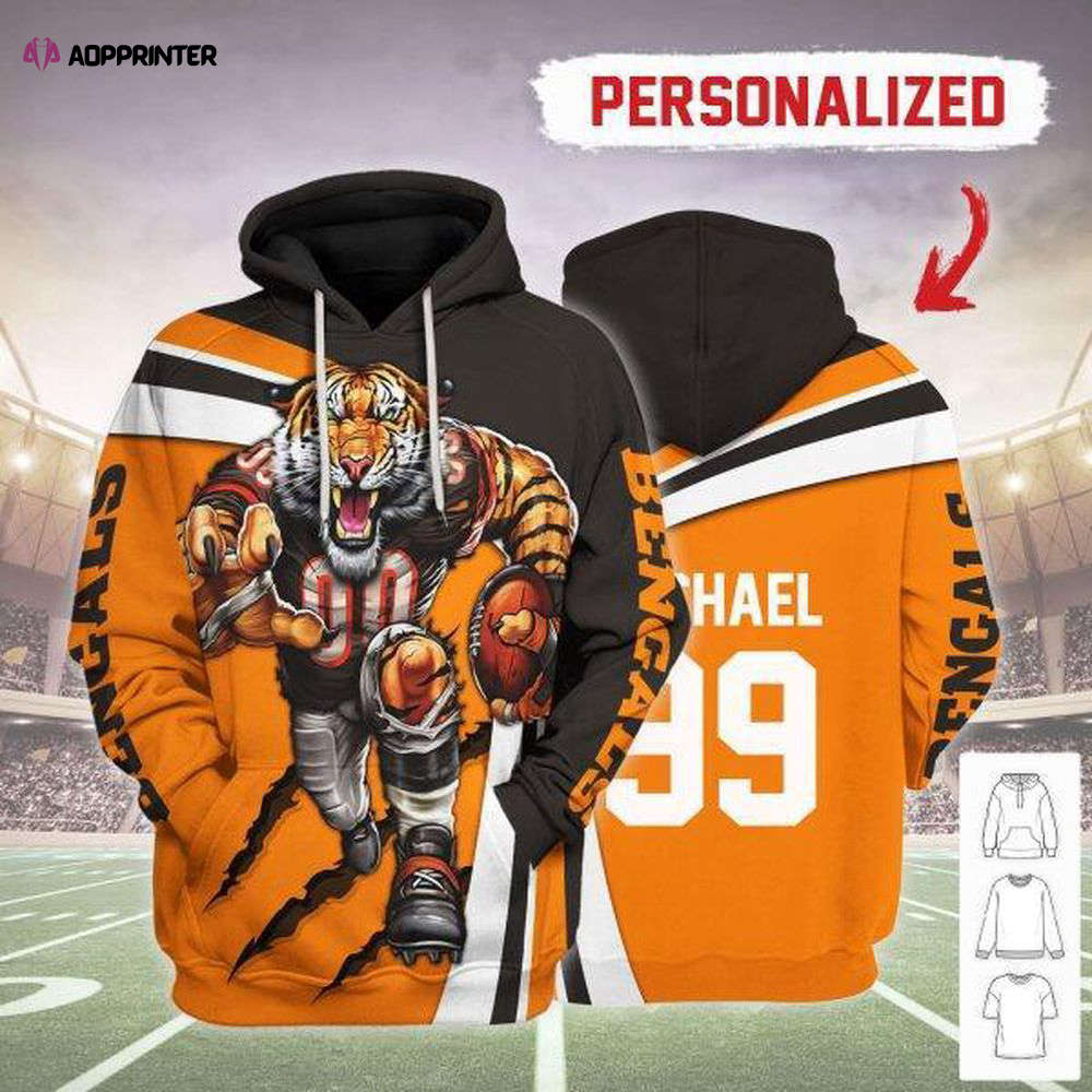 Personalized Unisex Tracksuit Hoodies Cincinnati Bengals Football Team 3D Apparel