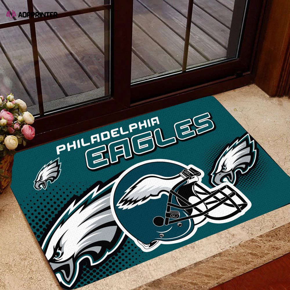 San Francisco 49ers vs Philadelphia Eagles Mickey And Minnie Teams NFL House Divided Doormat, Gift For Home Decor