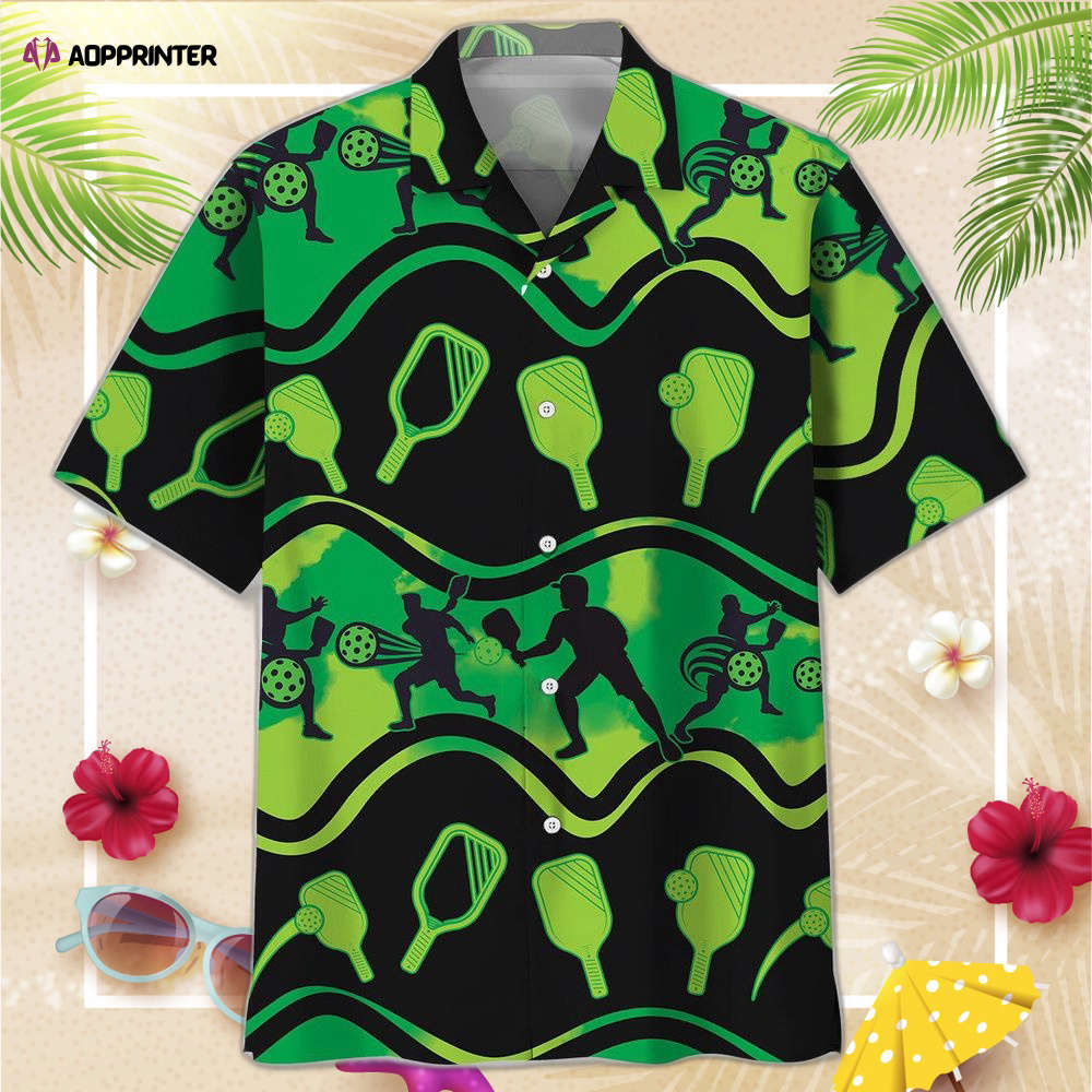 Pickleball Green Hawaiian Shirt, Gift For Men Women