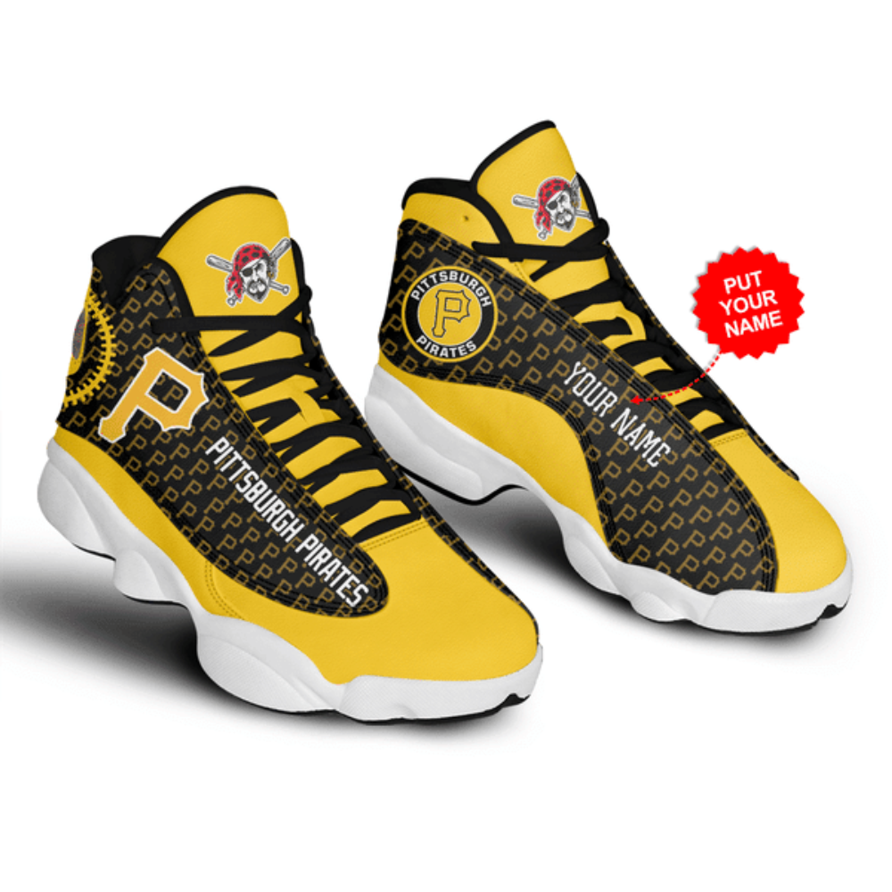 Pittsburgh Pirates Custom Name Air Jordan 13 Sneakers, Best Gift For Men And Women