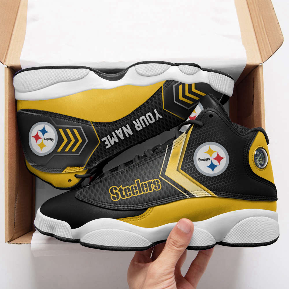 Pittsburgh Steelers Custom Name Air Jordan 13 Sneakers, Best Gift For Men And Women 14