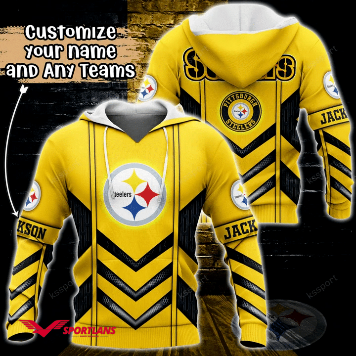 Pittsburgh Steelers NFL Custom Name 3D Hoodie, Best Gift For Men And Women