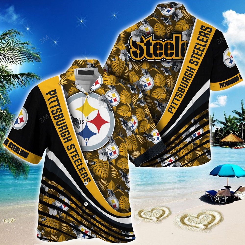 Pittsburgh Steelers NFL-Summer Hawaii Shirt With Tropical Flower Pattern For Fans For Men And Women