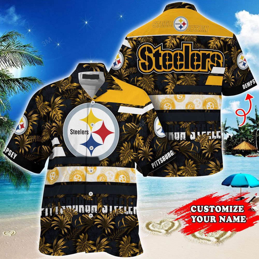 Custom Name Pittsburgh Steelers Bart Simpson Hawaiian Shirt For Men Women