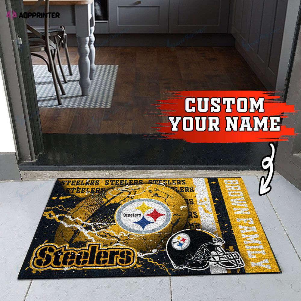 Pittsburgh Steelers Personalized Doormat, Gift For Home Decor