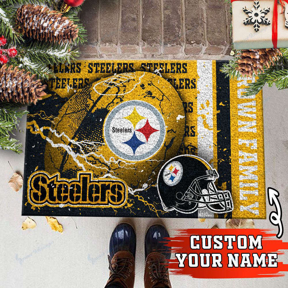 Pittsburgh Steelers Personalized Doormat, Gift For Home Decor