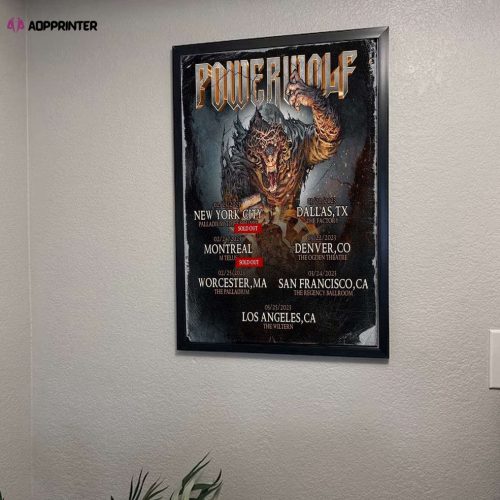 POWERWOLF 2023 USA Tour Poster, Best Gift For Home Decorations
