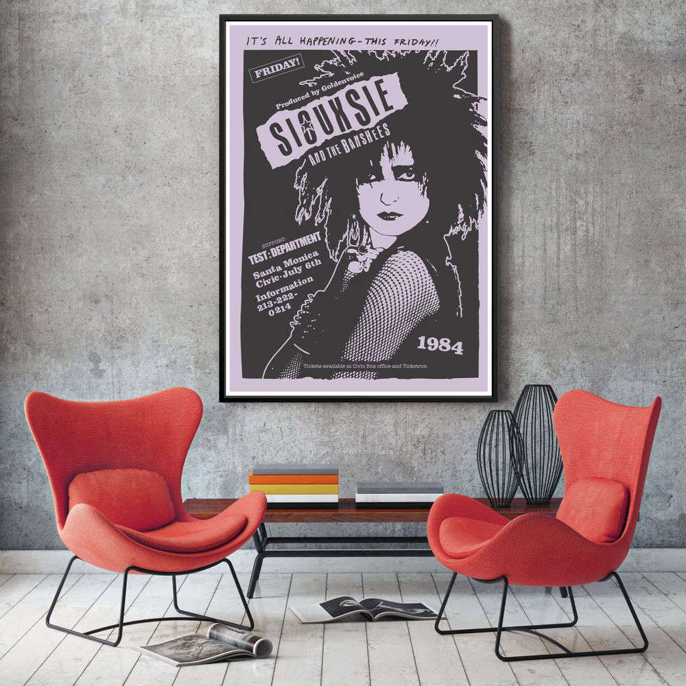 Punk Poster, Best Gift For Home Decoration, Siouxsie and the Banshees 1984