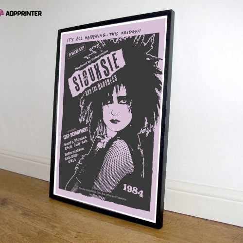 Punk Poster, Best Gift For Home Decoration, Siouxsie and the Banshees 1984