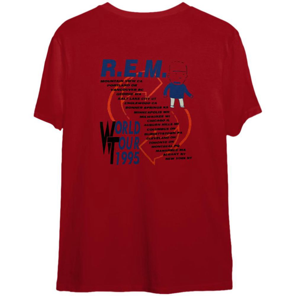 R.E.M Monster World Tour 1995 T-Shirt , Rem Monster Tour 95 T-Shirt For Men And Women
