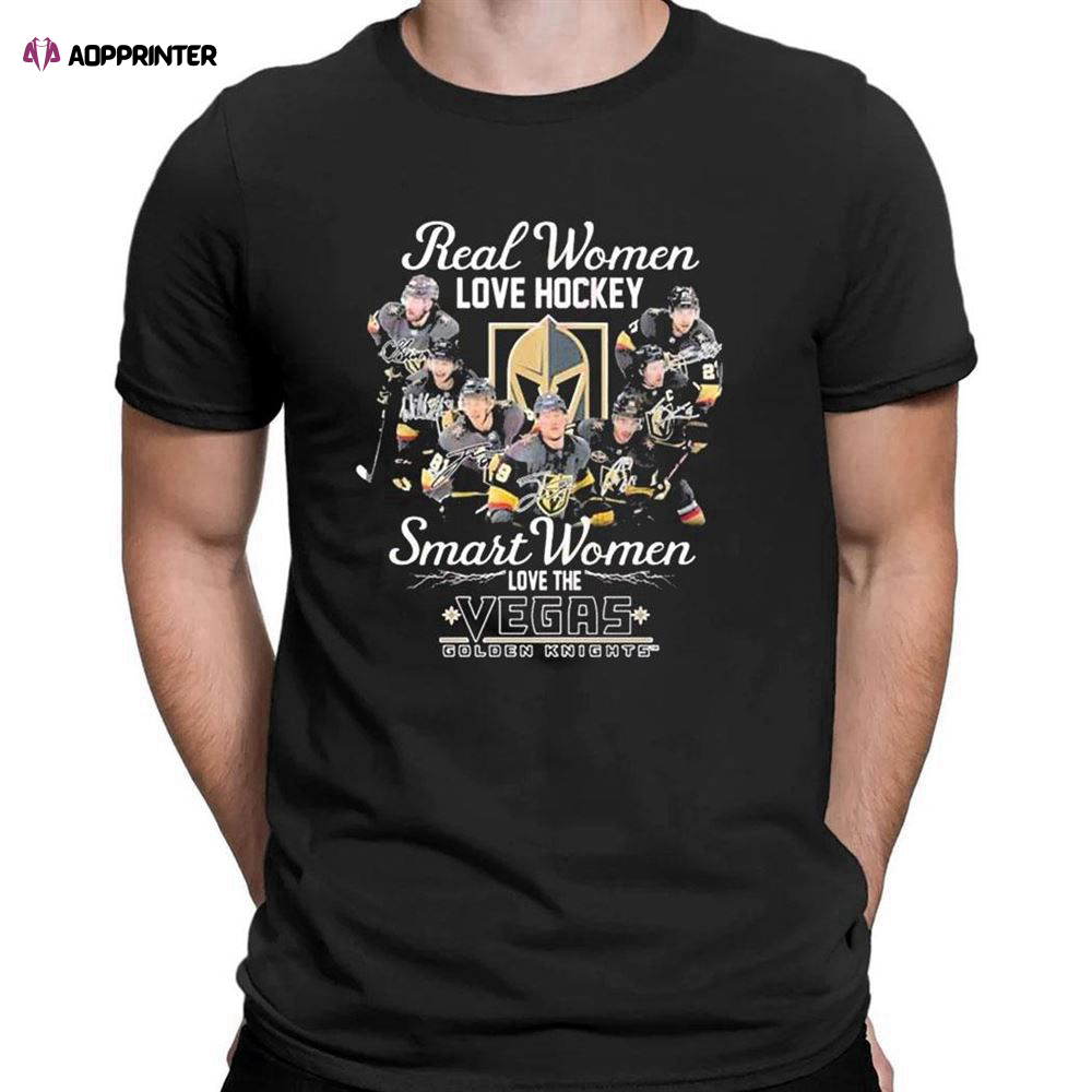 Real Women Love Hockey Smart Women Love The Vegas Golden Knights 2023 Stanley Cup Playoff T-shirt For Men Women